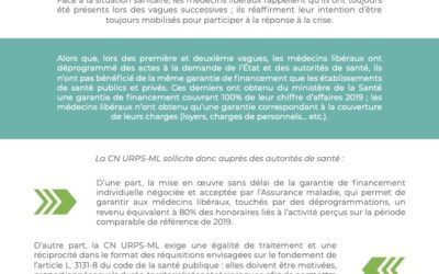 La CN URPS-ML réaffirme la mobilisation des médecins libéraux…
