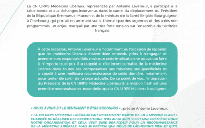 Crise d’accès aux soins : la CN se félicite de l’implication des médecins libéraux dans la « mission flash »